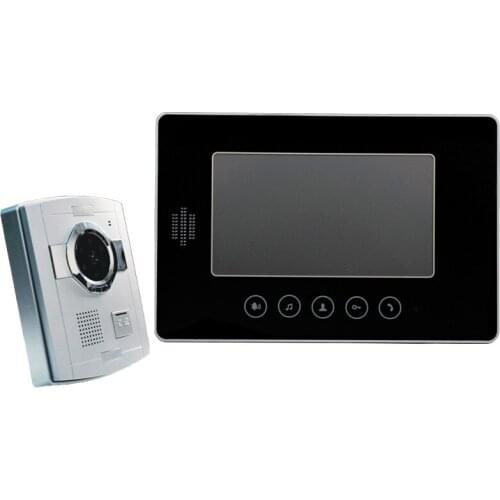 7" Touch Keypad Color LCD Display Wired Video Door Phone