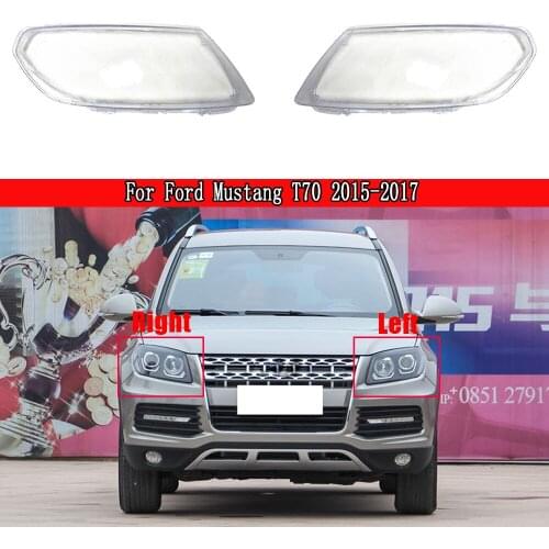 Transparent Headlight Glass Shell Lamp Shade Headlamp Lens Cover For Ford Mustang T70 2015-2017 Car Replacement Auto Shell