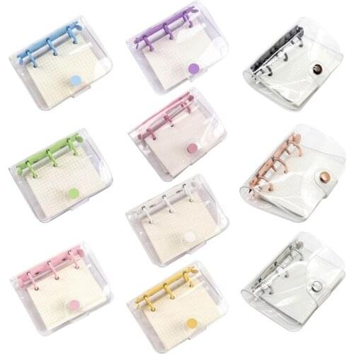 3 Holes Mini PVC Loose Leaf Transparent Diary Notebook Pocket Traveler Planner