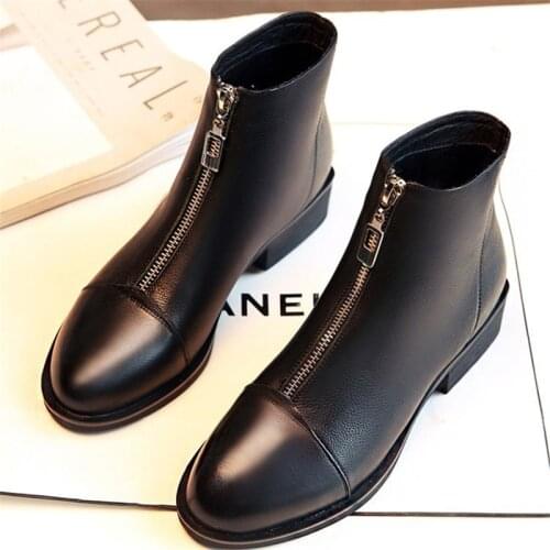 Zipper Elastic Band Rubber Boots Winter Arrival Ankle Chelsea Boots Women Shoes Autumn Square Heel Female Footwear Drop Ship