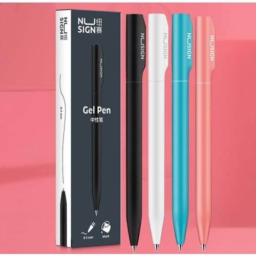 Deli Rotating Gel Pen Advanced Black Ink Signature Pen Creative 0.5mm Bullet Nib Write Handle Student Office Stationery Supplies
