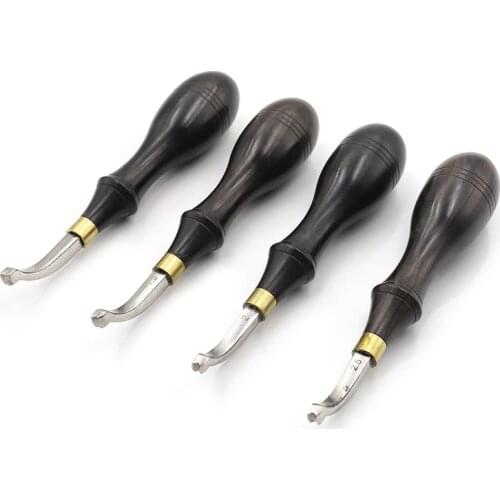 Sandalwood Leather Edge Liner Leather Edge Presser Tool Leather Stitch Marking Tool Edge Creaser Press Sideline Edge Tool