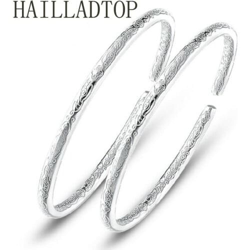 Silver bracelet Fine Jewelry Wholesale Female Model Fashion High-quality Bangles Bracelet And Bangles Bohemian Jewelry Cheap