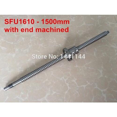 SFU1610-1500mm Ball screw + ballnut + end machining for BK12/BF12 standard processing