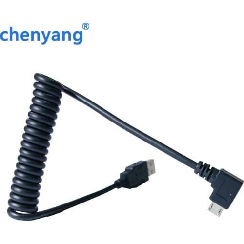 100cm Right Angled 90 degree USB 2.0 Micro usb Male to A Type Male Stretch Data Cable for SSD & Hard Disk