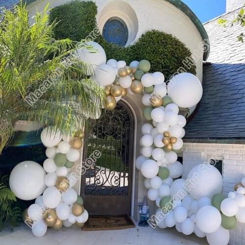 129pcs Avocado Green Wedding Birthday Party Arch Backdrop Baby Shower Welcome Decoration Event Celebration Balloon Garland Kits