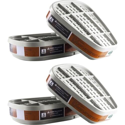 2Pcs/Set 6001cn Cartridge Gas Respirator Replaceable Filtering Box For 6000 7500 6800 6500 Gas Chemical Mask