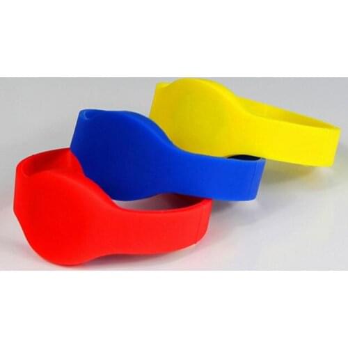 3 pcs/lot) 13.56MHz RFID Watch type Card Bracelet Wristband Silicone NFC F08 1K Smart IC Access Cards 65mm