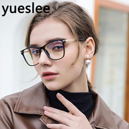 46959 Tr90 Plastic Titanium Cat Eye Glasses Frame Anti Blue Men Women Optical Fashion Computer Eyeglasses