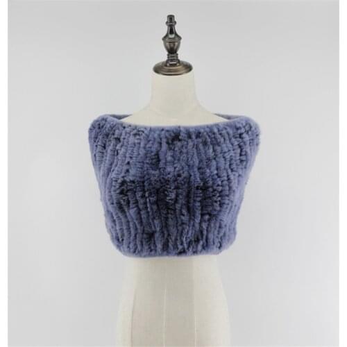 Brand New Fashion Genuine Real Rex Rabbit Fur Hand Knitted scarf scarve cape evening party