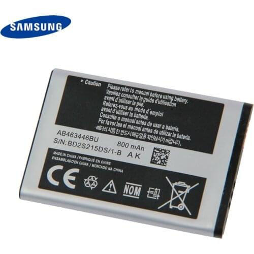 Original Samsung Battery AB463446BU AB043446BE AB043446BE For Samsung C3300K X208 GT-C3520 GT-E2530 GT-E2330 X160 B309 F299 E339