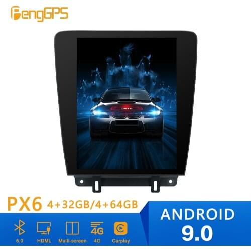 Android 9.0 Tesla Style Car Radio Vertical Screen For Ford Mustang 2010-2014 GPS Navigation Recorder Multimedia No CD Player