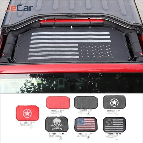 Car Sunshade Mesh Top Cover Provides UV Sun Protection Black Accessories for Jeep Wrangler JK JKU 2007-2018