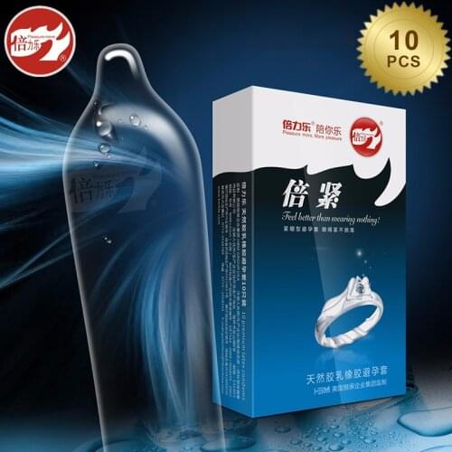 Beilile 10 pcs 49mm Tight Sensation Condoms Man Penis Sleeve Anal Sexual Condooms XXL Erotic Toys Male Sex Intimate Shop for Men