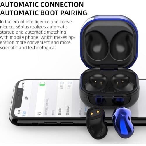 S6 Plus TWS Wireless Headphones Bluetooth 5.1 Headphones with Mic TWS Earphone Stereo Headset for IOS Android