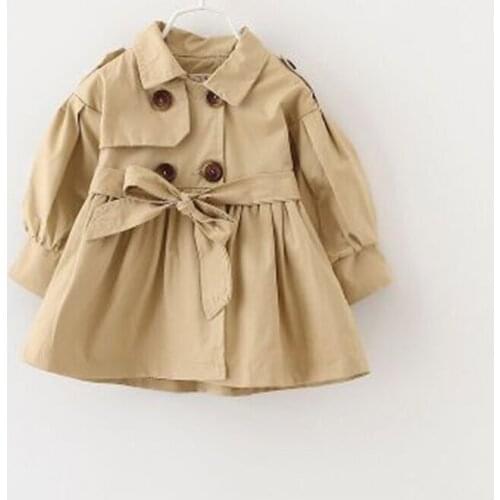 Baby Jacket Infant Girl Baby Coat 2021 Spring Baby Coat Trench Double Windbreaker for Girl Kids Jacket For 1-4T