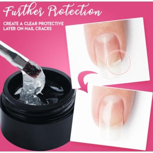 Cracked Nail Repair Enamel Gel Create Protective Layer Nail Recovery Boost Acrylic Fiber Nails Resin D1B0