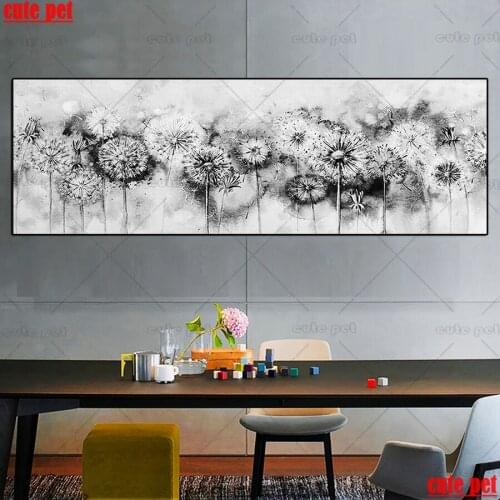 Cute pet New Full Square Diamond Plant dandelion5D DIY Diamond Painting Embroidery Cross Stitch Rhinestone Mosaic Painting Decor