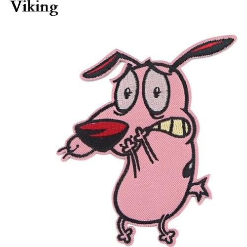 Cartoon Dog Fabric Patch Stickers Iron On Embroidered Patch Jacket Badge Appliques For Clothing Diy Backpack Accessories G0877