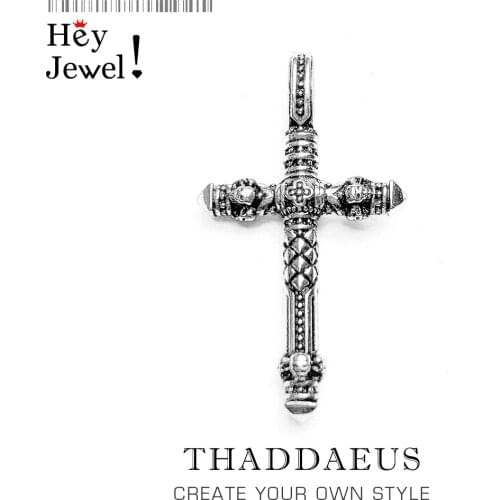 Pendant Cross,2019 Brand New Fashion Faith Jewelry Europe Bijoux Accessories 925 Sterling Silver Gift For Woman & Rebel Men