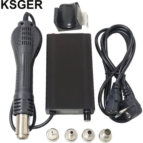 KSGER Hot Air Gun Iron Station DIY OLED T12 Handle Adjustable Electric Nozzle Stand Dryer Welding Tools Heating Elements Solder