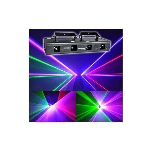 Hot sell Professional 4 Lens four color laser light laser show red green blue yellow RGBY color christmas laser projector