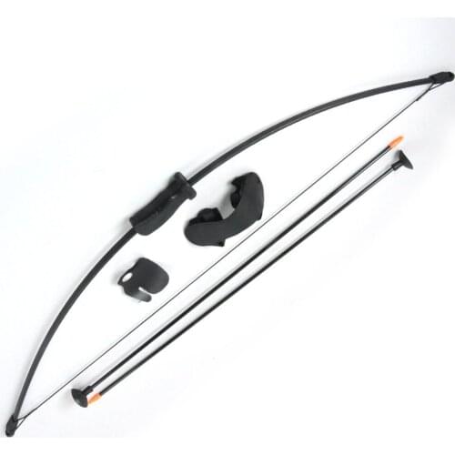 Traditional Bow Set Draw Weight 20 Lbs for Children Archery Training Toy Games with 2 Chuck Arrows & Finger and Arm Guard