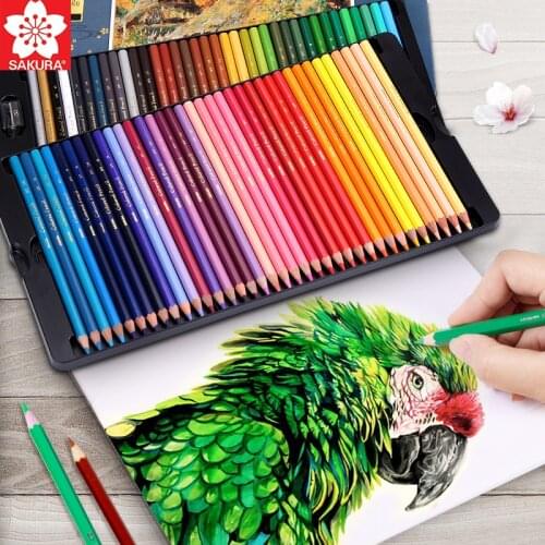 24/36/48/72 Professional Colors Pencils Set Painting Color Iron Box Pencil Drawing Sketch Painting Art Supplies