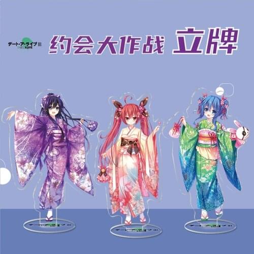 Anime Date A Live Acrylic Stand Figure Kurumi Tokisaki Yatogami Creativity Desktop Standing Plate Decoration Model Toy Gifts