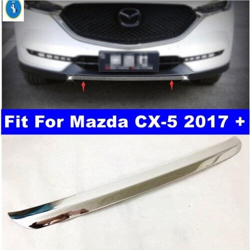 Accessories Car-styling Front Bumper Bottom Lid Plate Cover Trim / Protection Kit For Mazda CX-5 CX5 2017 - 2021 Stainless Steel