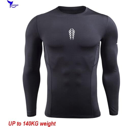 Plus Size Printed Long Sleeve Running T-Shirt Men Quick Dry Elastic Gym Fitness Shirt Overweight Jogging Sportswear Clothing 6XL