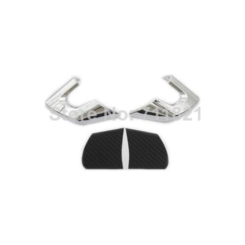 Car Styling Chrome Steering Wheel Insert With Carbon Fiber Inlay For Volkswagen For VW Golf MK6