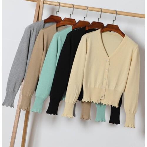Loose Plus Size XL XXL Casual Women Slim Cardigan Coat V-neck Sweaters Tops Long Sleeve Autumn Knitted Outerwear