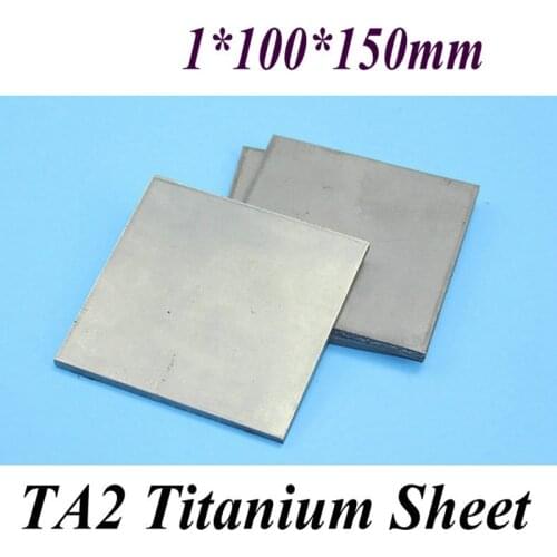 1*100*150mm Titanium Sheet UNS Gr1 TA2 Pure Titanium Ti Plate Industry or DIY Material Free Shipping