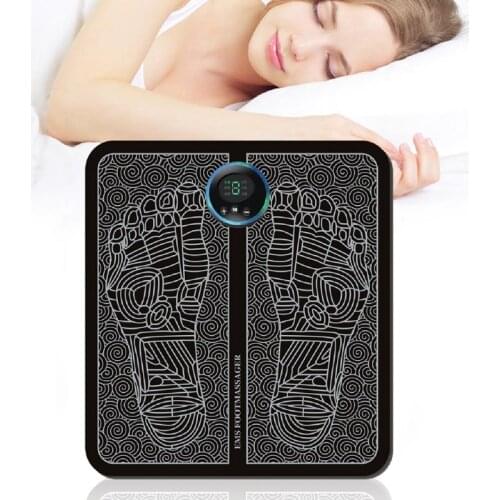 Q1FB Electric EMS Foot Massage Pad Intelligent Foot Acupuncture Therapy Machine Relieve Fatigue Pulse Massager Feet Cushion
