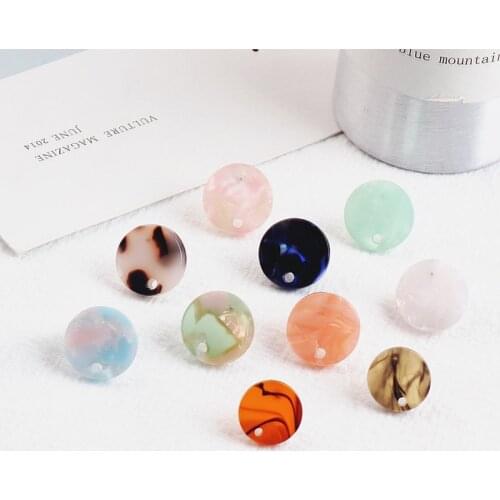 DIY handmade jewelry accessories and acetate wafer Circle Earrings source earbob pendant pendant wind material