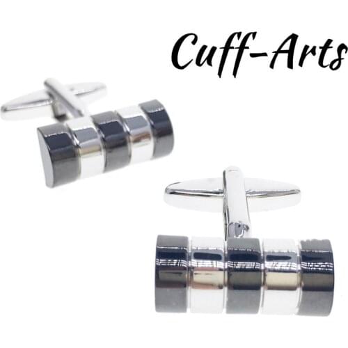Cuffarts Striped Cufflinks Hammer Men Simple Cufflinks For Men Cuff Links Arm Button Gemelos Shirt Clip Button Present C20110