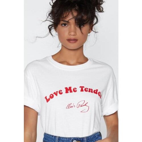 Love Me Tender Tee girl power gang women fashion slogan casual t-shirt grunge aesthetic street style graphic tees girl gift tops