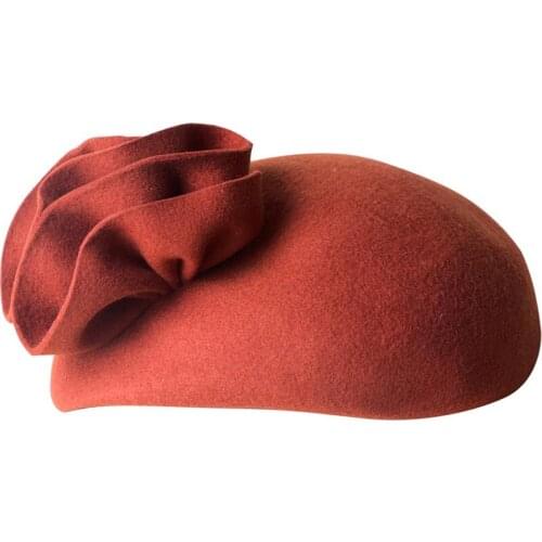 Women Wool Fedoras Hat Autumn and Winter British Female Leisure Fashion Hat All-match Wool Cap Party Dress Cap N3094