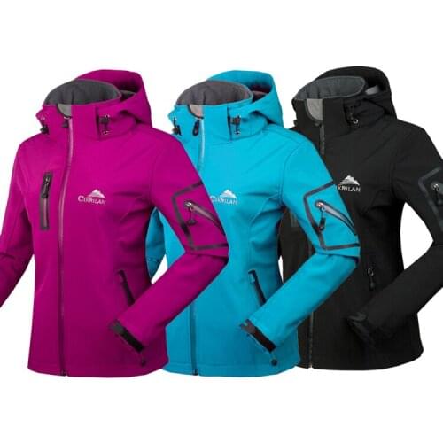 Winter Water Resistant waterproof Breathable Softshell Jacket Women Windbreaker Outdoor sport For Climing Hiking camping fishing