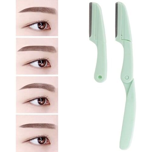 PC Eyebrow Trimmer Mini Portable Painless Tattoo Eyebrow Razor Microspur Eyebrow Trimmer Shaper Hair Removal Shaver Beauty Tool