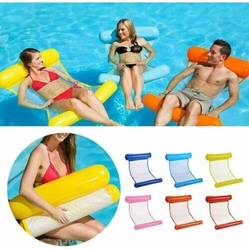 120x73cm Inflatable Float Water Hammock Air Cushion Floating Boat Swimming Pool Leisure Seat Beach Seaside Multifunctional Tools