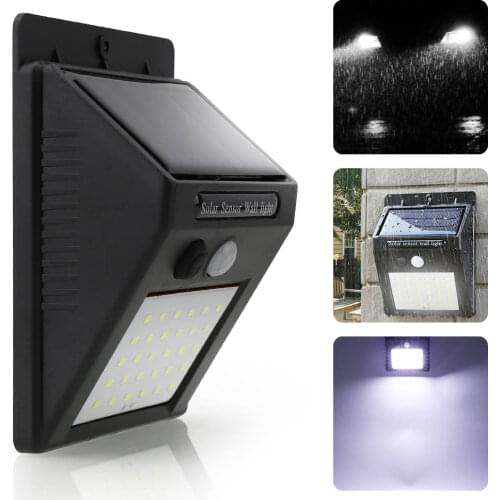 2PCS LED Solar Power LED Light PIR Motion Sensor Solar Wall Lamp Outdoor Waterproof Security LED Light For Garden Yard