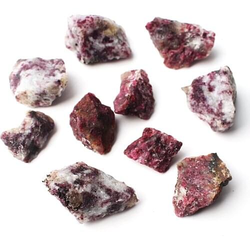 200-300g Natural Red Tourmaline Crystal Tumbled Stone Rough Rockstone Minerals Specimen Mini Unpolished Gemstone Reiki Decor