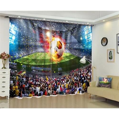 Football World Cup 3D Curtain Bedroom Blackout Curtains for Living Room Home Decoration children boys girl house