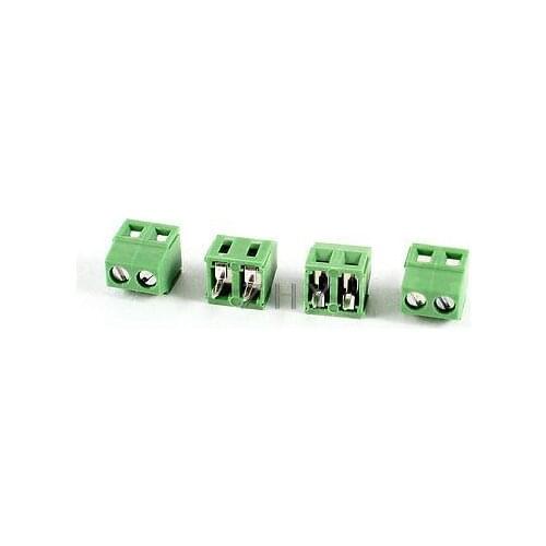 4 Pieces 2 Pole 3.81mm Pitch PCB Mount Screw Terminal Block 10A 300V