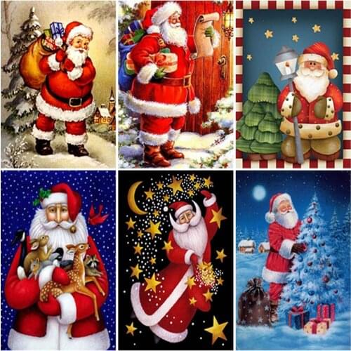 5D DIY Diamond Embroidery Kits Full Square Round Diamond Painting Christmas Gift Cross Stitch Winter Wall Art Home Decoration