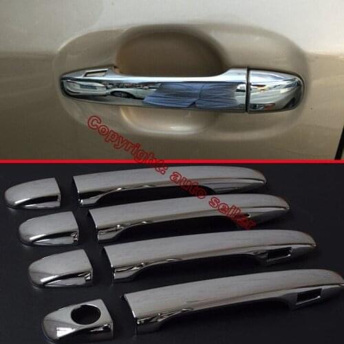 ABS Chrome Car Decoration Door Handle Cover Trim Molding With Smart Hole For Toyota Sienna 2015 2016 2017