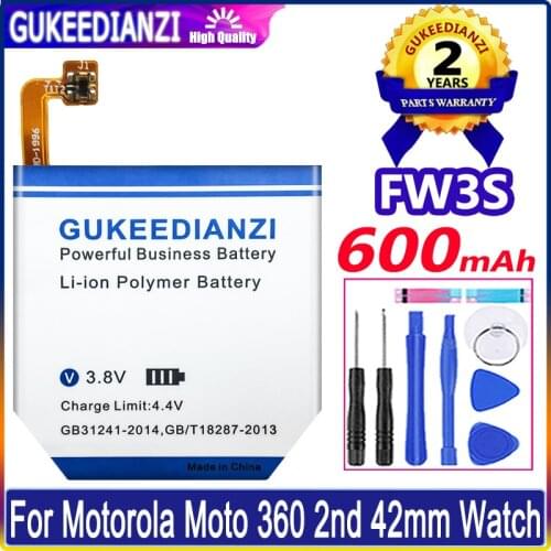 600mAh GUKEEDIANZI FW3S SNN5961A Battery For moto 360 2nd-Gen 2015 42mm Smart Watch
