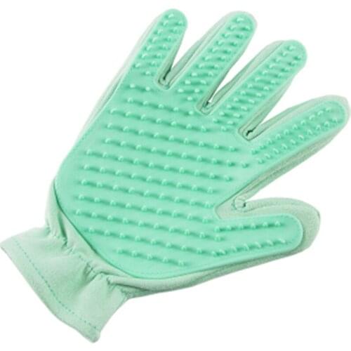 DELE 2in1 Multifunction Pet Dog Glove Hair Brush Silicone Pet cleaning Supplies Deshed Brush pet Grooming Massage Glove combs